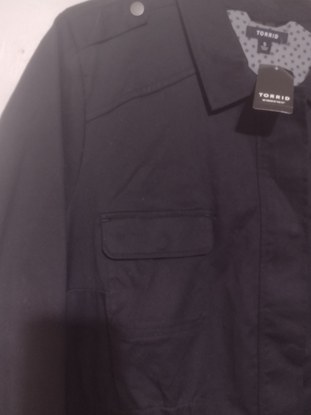 Torrid Black Twill Coat Size 5 NWT - Picture 4 of 13